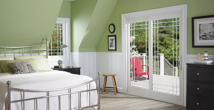 French Rail Door in Bedroom