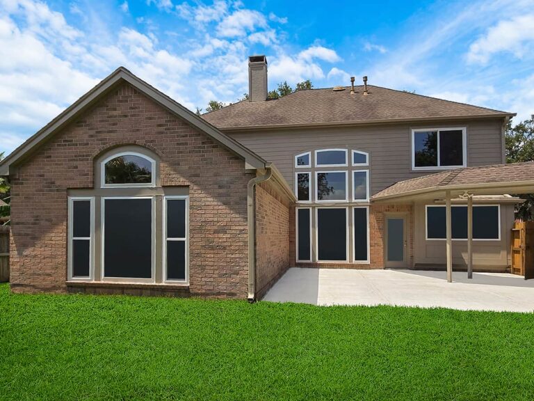 Backyard view of home exterior