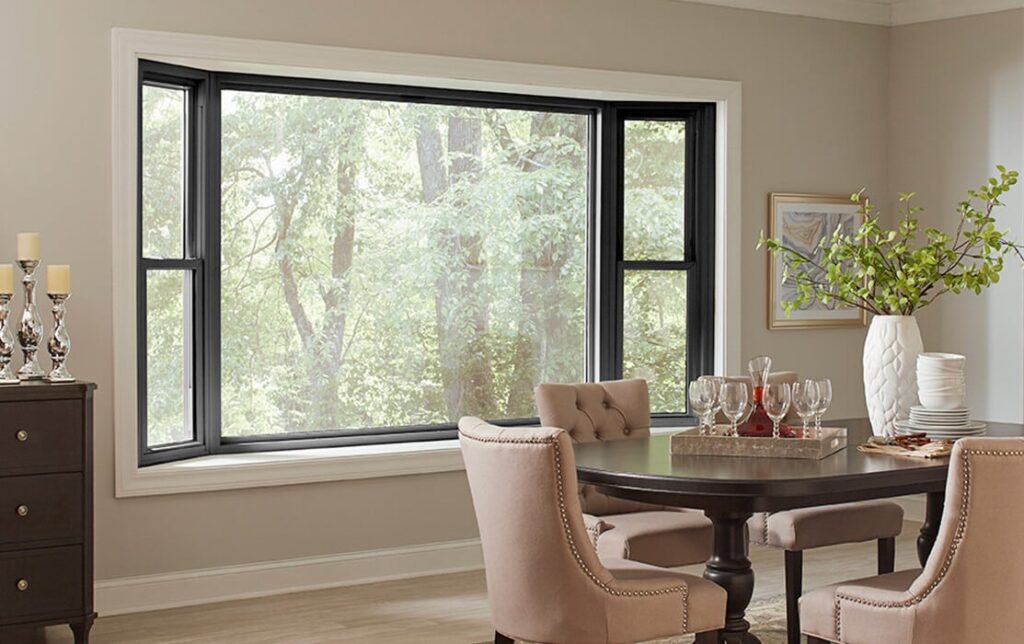 Black bay window from Window World